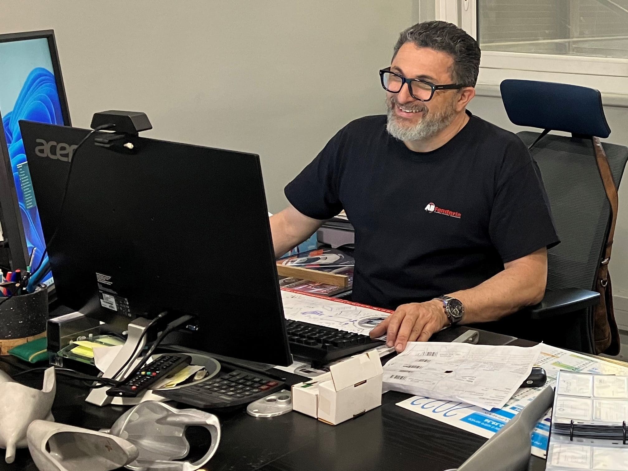 Yazid Nedjar à son bureau